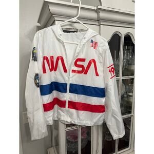 NASA Lightweight Zipper Hooded Jacket Windbreaker by Chemistry Adult medium